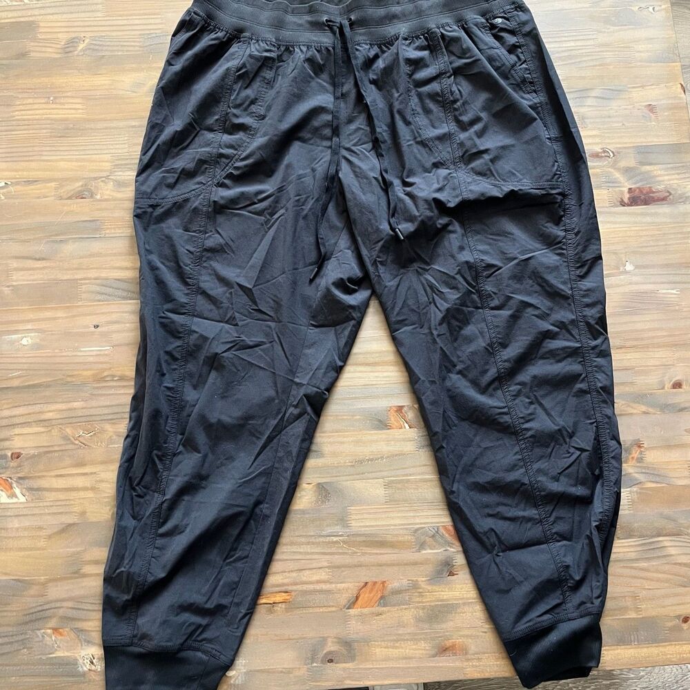 Calla Womens Mid Rise Joggers XXL Black Gym Errands Runner Sports Activities NEW